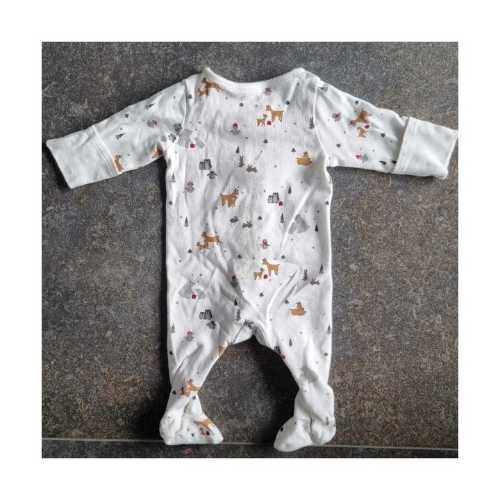 Outlet Suisse – Solderie & Neuf - Pyjama blanc motifs hiver
