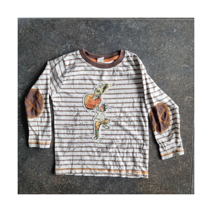 Outlet Suisse – Solderie & Neuf - T-shirt rayé blanc brun