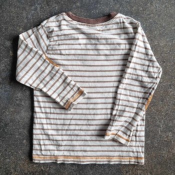 Outlet Suisse – Solderie & Neuf - T-shirt rayé blanc brun