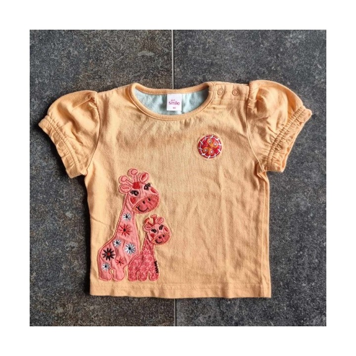 Outlet Suisse – Solderie & Neuf - T-shirt orange girafe Smile