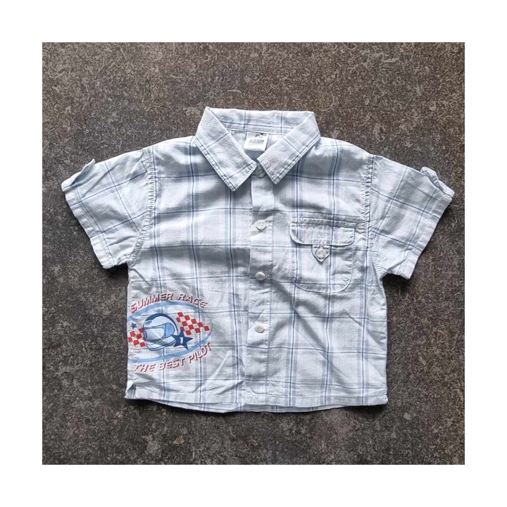 Outlet Suisse – Solderie & Neuf - Chemise blanche et bleue Racing