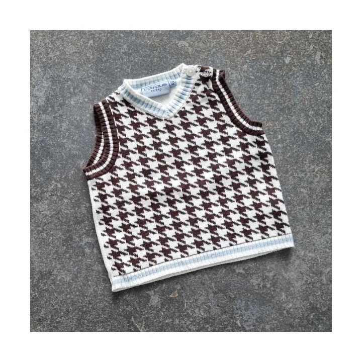 Outlet suisse – Solderie & Neuf - Pull Campus blanc et brun