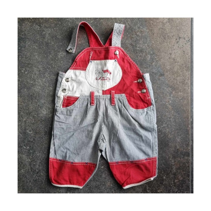Outlet suisse – Solderie & Neuf - Salopette rouge blanche rayée