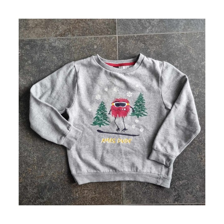 Outlet suisse – Solderie & Neuf - Pull gris Xmas Dude BKL Wear