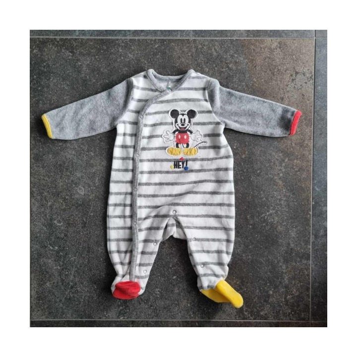 Outlet suisse – Solderie & Neuf - Pyjama blanc rayé Mickey Disney
