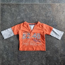 Outlet suisse – Solderie & Neuf - T-shirt orange gris Baby Club