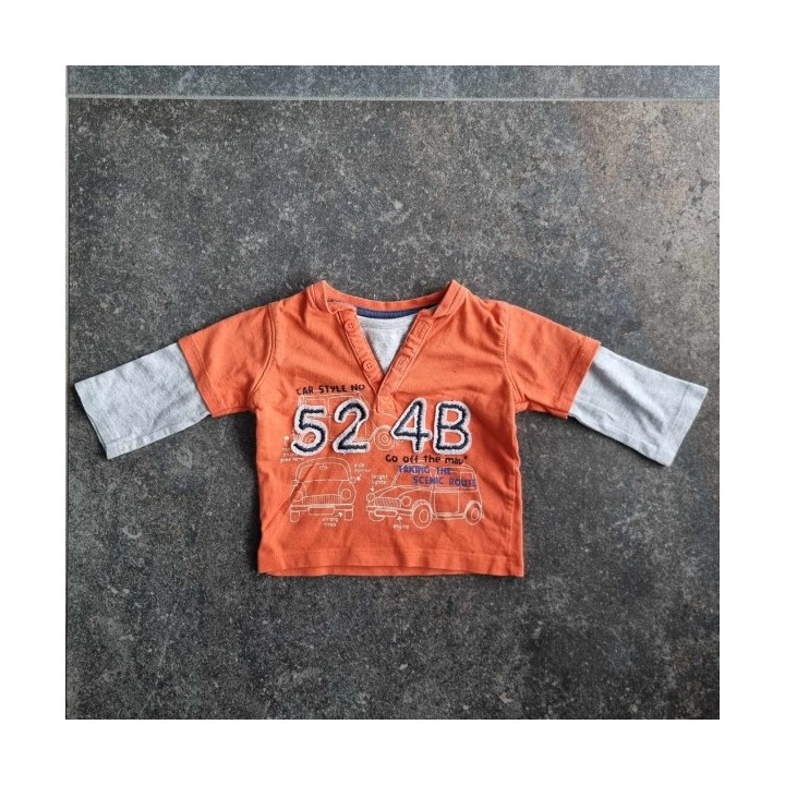 Outlet suisse – Solderie & Neuf - T-shirt orange gris Baby Club