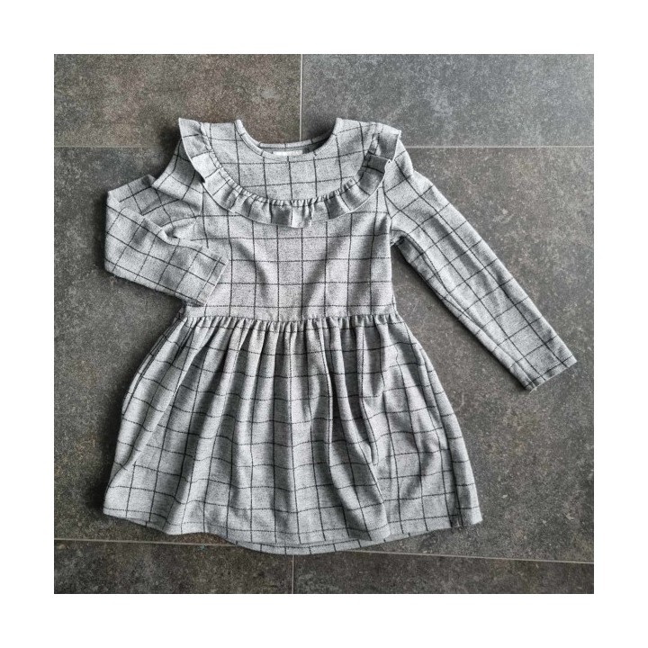 Outlet suisse – Solderie & Neuf - Robe grise rayée Happy Girls Club