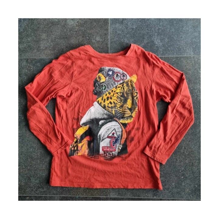 Outlet suisse – Solderie & Neuf - T-shirt brun Tigre Skate Nation