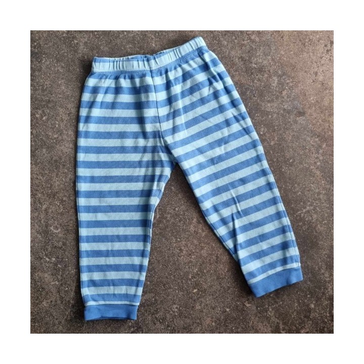 Outlet Suisse – Solderie & Neuf - Pantalon de pyjama Smile rayé bleu