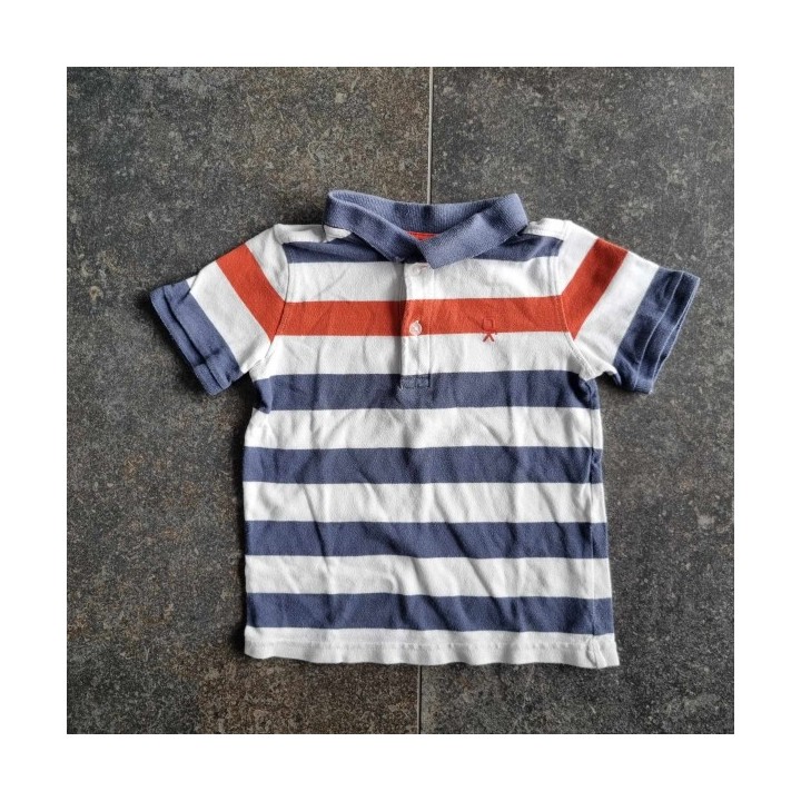 Solderie suisse – Seconde main & Neuf - Polo blanc rayé Okaidi