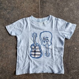 Solderie suisse – Seconde main & Neuf - T-shirt bleu ciel guitares