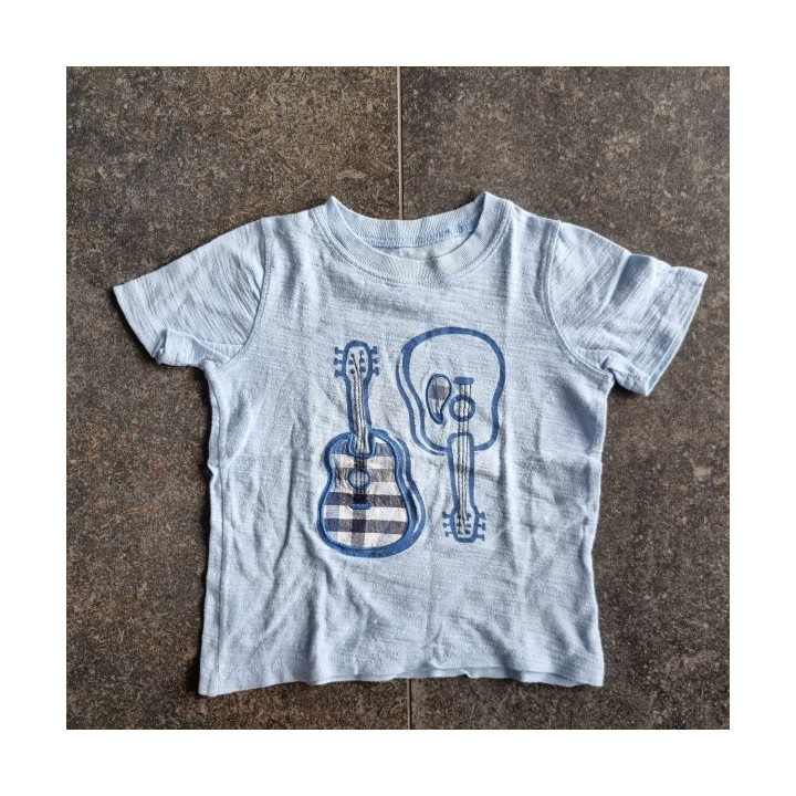 Solderie suisse – Seconde main & Neuf - T-shirt bleu ciel guitares