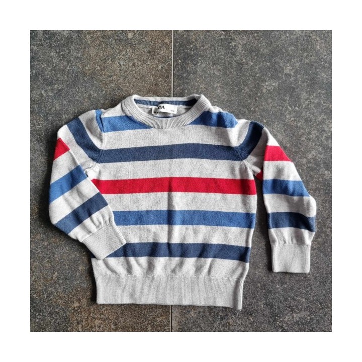 Solderie suisse – Seconde main & Neuf - Pull gris rayé C&A