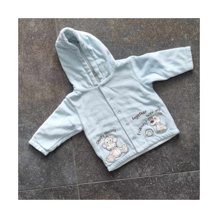 Sweat bleu à capuche