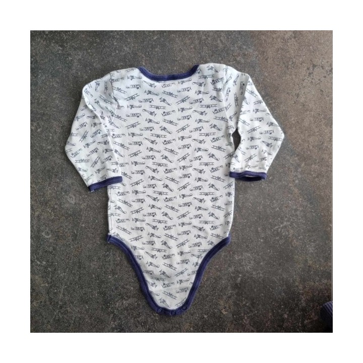 La Solderie-Seconde main et neuf - Body blanc avions Texstar