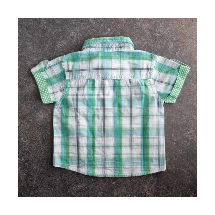 La Solderie - Seconde main et neuf - Chemise rayée vert blanc Milou
