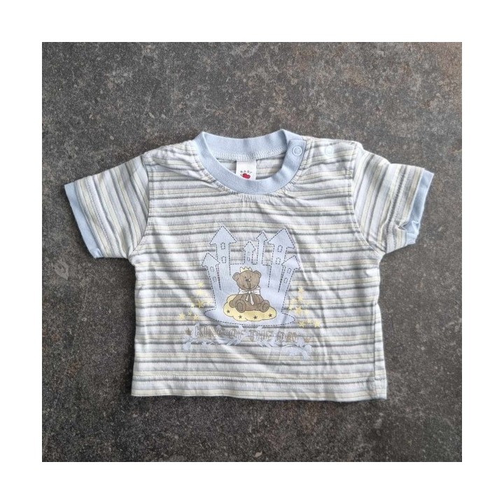 La Solderie - Seconde main et neuf - T-shirt rayé "King of the Day" Ba