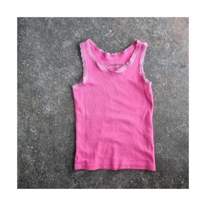 La Solderie - Seconde main et neuf - T-shirt rose dentelle Impidimpi