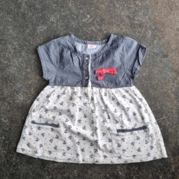 La Solderie - Seconde main et neuf - Robe blanche marine Smile