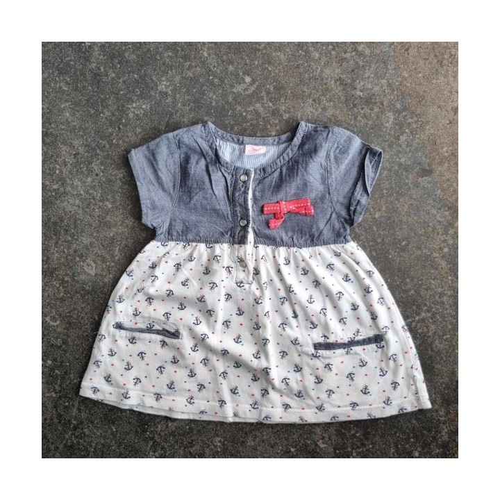 La Solderie - Seconde main et neuf - Robe blanche marine Smile