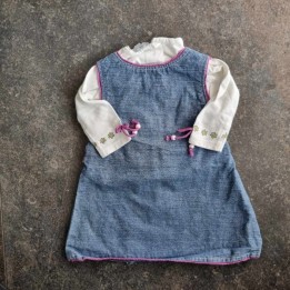 La Solderie - Seconde main et neuf - Robe bleue à fleurs Kimbaloo