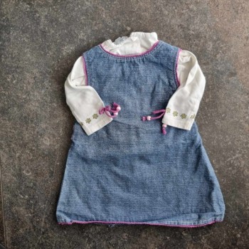 La Solderie - Seconde main et neuf - Robe bleue à fleurs Kimbaloo