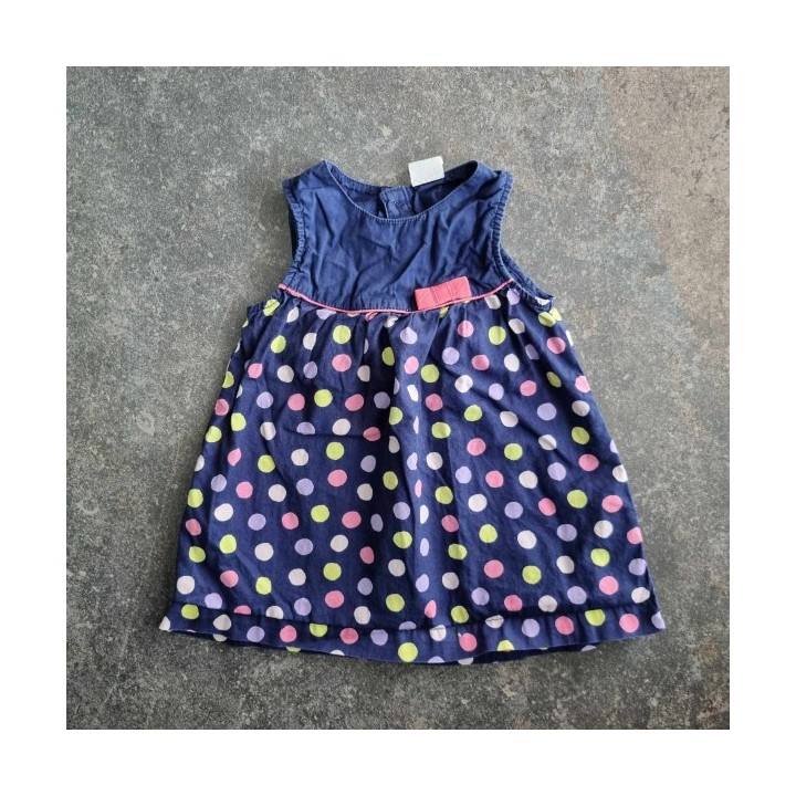La Solderie - Seconde main et neuf - Robe bleue à pois H&M