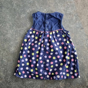 La Solderie - Seconde main et neuf - Robe bleue à pois H&M