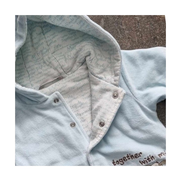 Sweat bleu à capuche