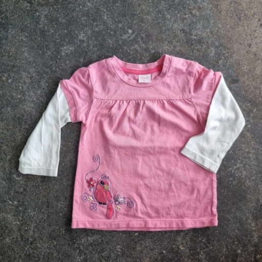 La Solderie - Seconde main et neuf - T-shirt rose oiseau Smile