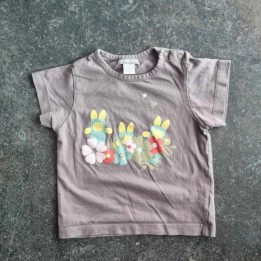 La Solderie - Seconde main et neuf - T-shirt  brun fleurs Orchestra