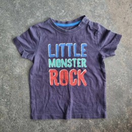 La Solderie - Seconde main et neuf - T-shirt  bleu Little Monster Rock