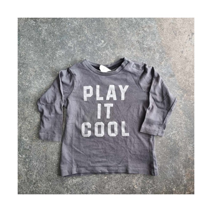 La Solderie - Seconde main et neuf - T-shirt  gris Play it Cool H&M
