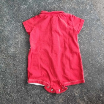 La Solderie - Seconde main et neuf - Body blanc rouge Hello Prénatal