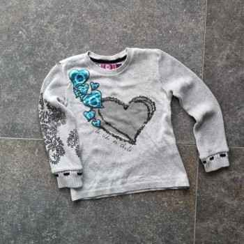 Outlet Suisse – Solderie & Neuf - Pull fin Desigual gris coeur