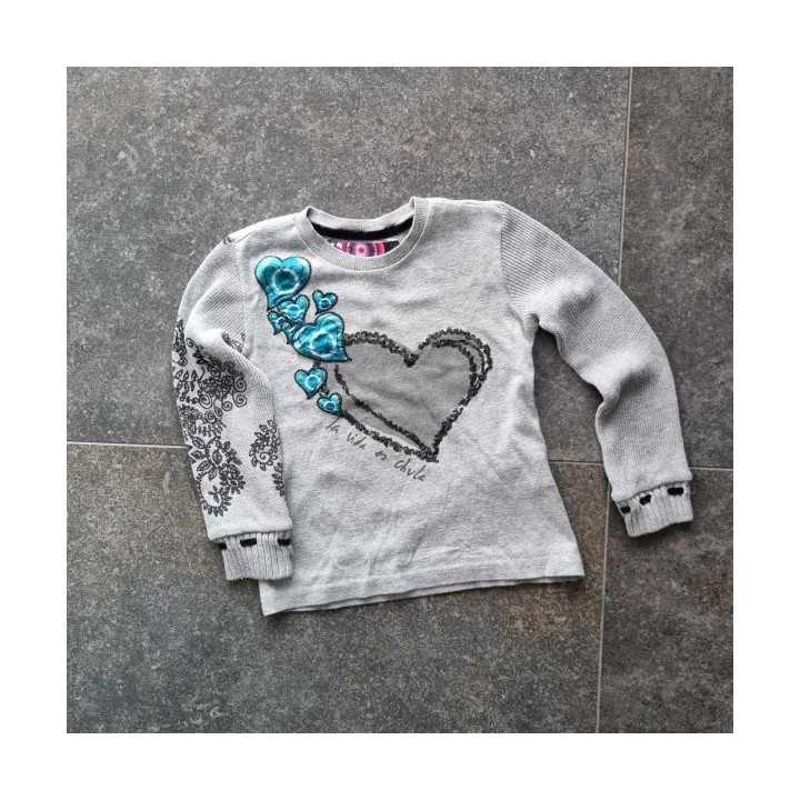 Outlet Suisse – Solderie & Neuf - Pull fin Desigual gris coeur