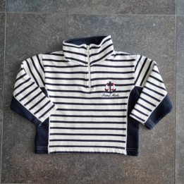 Solderie suisse - Sweat rayé blanc noir Rayar