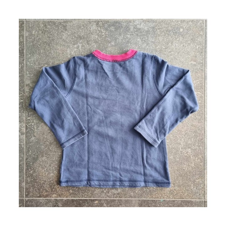 Solderie suisse - Sweat bleu fleurs Benetton