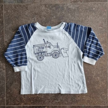 Solderie suisse - T-shirt bleu Snow Truck Kids