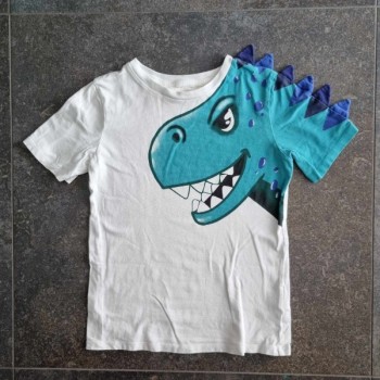 Solderie suisse - T-shirt blanc dinosaure H&M