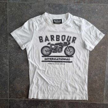 Solderie suisse - T-shirt blanc moto Barbour