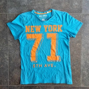 Solderie suisse - T-shirt turquoise New York Here There