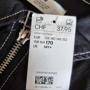 La Solderie suisse - Veste noire jeans H&M pour garçon