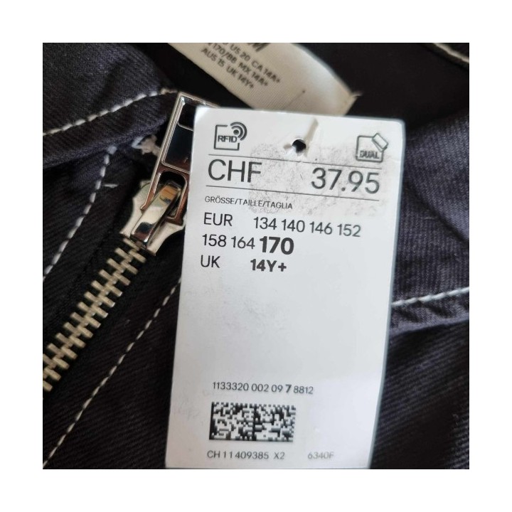 La Solderie suisse - Veste noire jeans H&M pour garçon