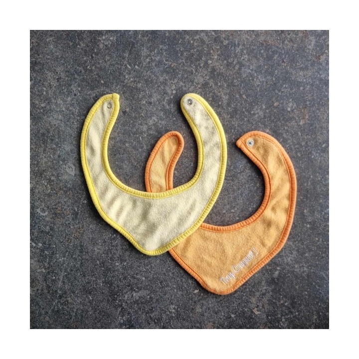 La Solderie suisse - Set de 2 bavoirs jaune - orange