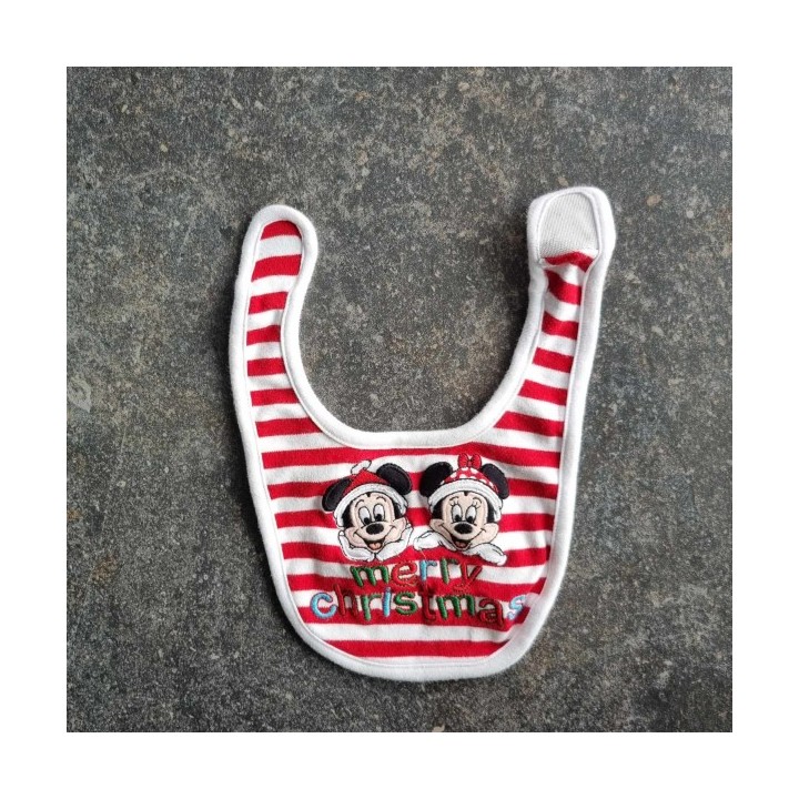 La Solderie suisse - Bavoir Mickey & Minnie en coton