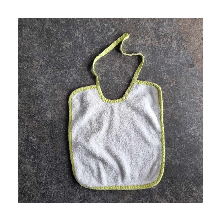 La Solderie suisse - Bavoir blanc Mots d'enfants en coton
