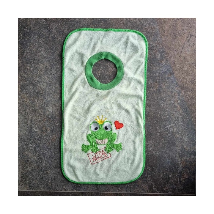 La Solderie suisse - Bavoir vert grenouille en coton