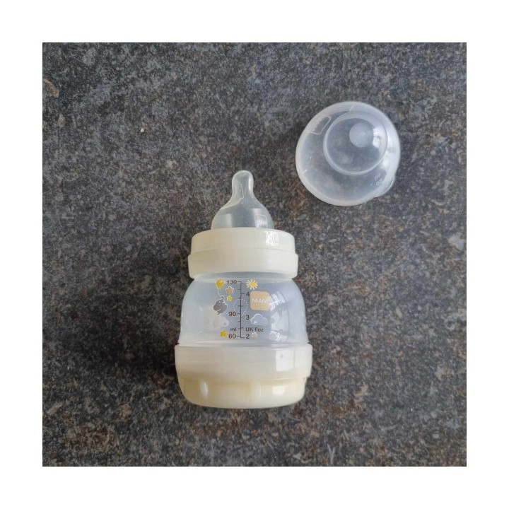 La Solderie suisse - Biberon blanc nuages Mam 130 ml